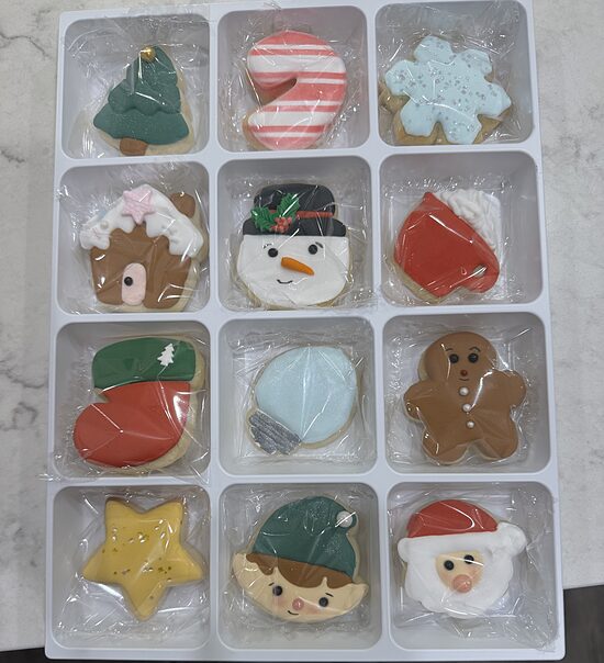 Custom Decorated Christmas Sugar Cookies - Mini