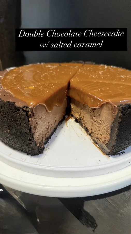 Double Chocolate Salted Caramel Cheesecake